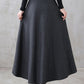 Vintage Inspired Long Maxi Plaid Wool Skirt 3120