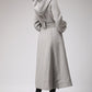 Long sleeve womens swing coat with hood 0708#