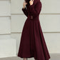 Handmade Hooded Long Wool Coat for Women – Elegant Winter Fashion 6534