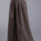 Wide leg wool pants with pockets 6227