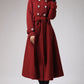 Women Hooded Military Wool Coat 0705