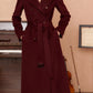 Double breasted long winter wool coat 6274