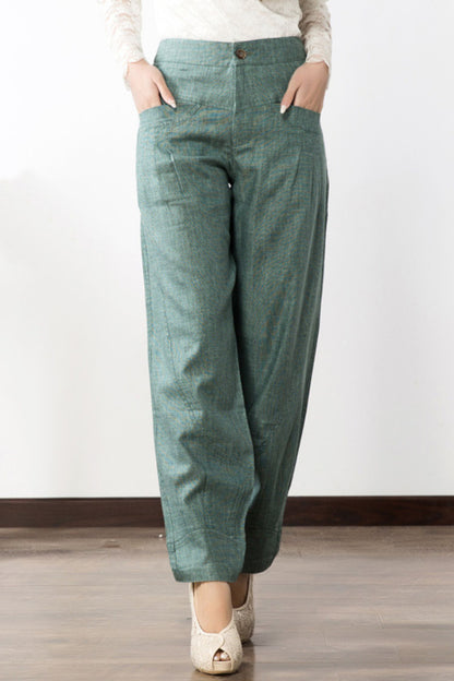 Loose fitting lantern linen pants 6231