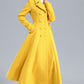 Yellow Winter Long Wool Coat Women 3234