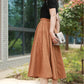 High waisted flare summer linen skirt 2194