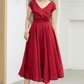 Versatile Linen Midi Dress in Vibrant Red 5831
