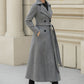 Striple winter long trench wool coat 5455