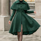 Vintage Inspired Green Winter Wool Coat 3143