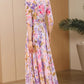 Floral maxi prom summer chiffon dress women 5059