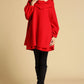 Plus size A-Line pregnant woman red Lapel bride dress 349