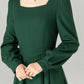 Long winter wool dress with pockets 5236