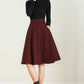 Short A Line  Winter Wool skirt 5233