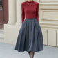 Swing Midi Wool Skirt Women 5458