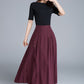 Women's long swing summer linen skirt 1672