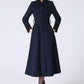 Handmade Wool Coat – Vintage Mandarin Collar Winter Maxi Overcoat 1061