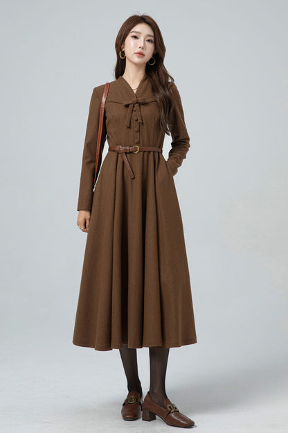 Vintage Inspired Wool Dress 5300