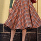 Plaid winter a line winter wool skirt 5276