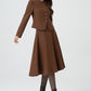 A line brown winter wool skirt 5316