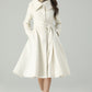 White Long Wool Princess Winter Coat 4520