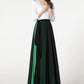 Swing summer chiffon skirt with black wrap outfit  5198