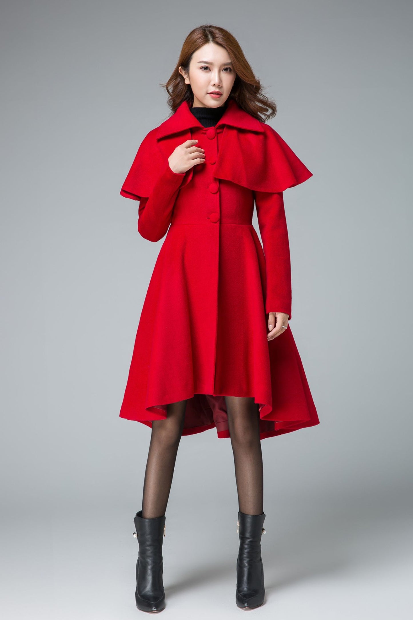 vintage inspired cape winter wool coats 1848