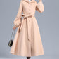 Hooded Lantern Sleeve Long Wool Coat 3210