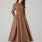 long swing wool cape dress women 4560