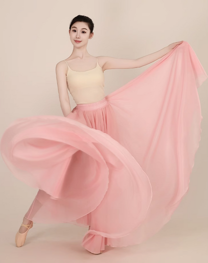 Prom summer swing chiffon skirt women 6184-pink