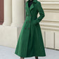 Double breasted green winter wool coat 5349