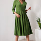 Knee length linen dress for women 5600