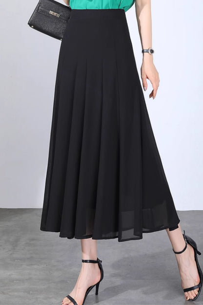 Summer swing a line maxi chiffon skirt 6128