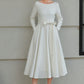 Vintage Handmade Wool Blend Fit & Flare Winter Dress | Xiaolizi 6509