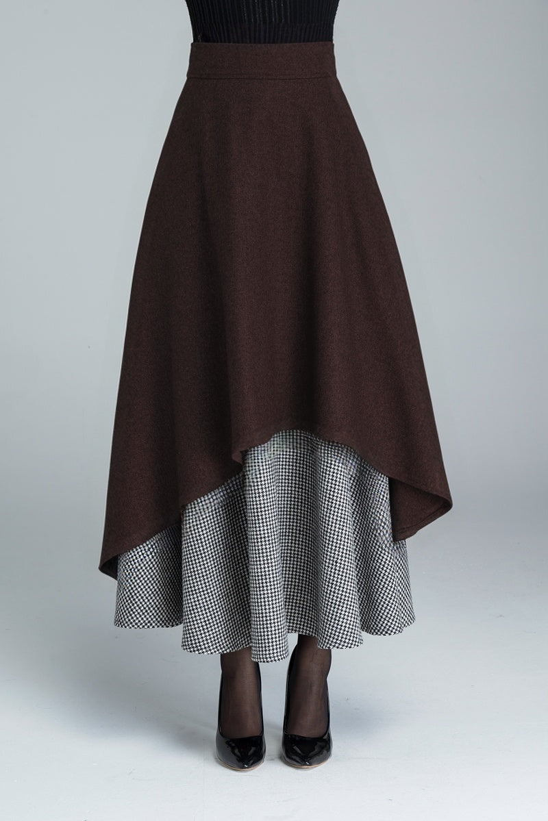 Women's Swing layered wool skirt 5328