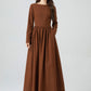 Wool maxi winter womens dresses 5305