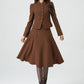 A line brown winter wool skirt 5316