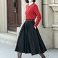 black a line midi wool skirt 5310