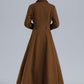 Women's Brown Long Wool Coat 3238