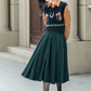 High waist a line winter wool skirt 5311