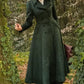 Retro green Long winter wool coat  3221