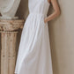 Prom summer white cotton beach dress L0602