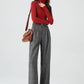 Wide leg winter long wool pants women 5320