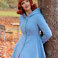 Blue swing princess coat with hood 2419