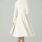 White Long Wool Princess Winter Coat 4520