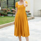 Yellow midi dresses for women 5981