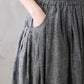 Linen Maxi Skirt with Pockets 2772