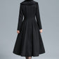 Vintage Inspired Black Long Wool Princess Coat 3130#