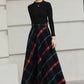 Xiaolizi Plaid Wool Maxi Skirt for Women – Handmade A-Line Winter Swing Skirt 6619