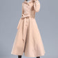 Hooded Lantern Sleeve Long Wool Coat 3210