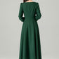 Long winter wool dress with pockets 5236