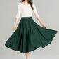 Button down high waist linen skirt 4963